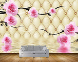 Avikalp MWZ1841 Pink Rose Flowers 3D HD Wallpaper