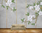 Avikalp MWZ1846 White Flowers Branches Leaves HD Wallpaper