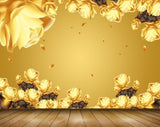 Avikalp MWZ1849 Yellow Brown Flowers 3D HD Wallpaper