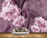 Avikalp MWZ1868 Purple White Flowers 3D HD Wallpaper
