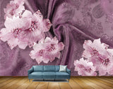 Avikalp MWZ1868 Purple White Flowers 3D HD Wallpaper