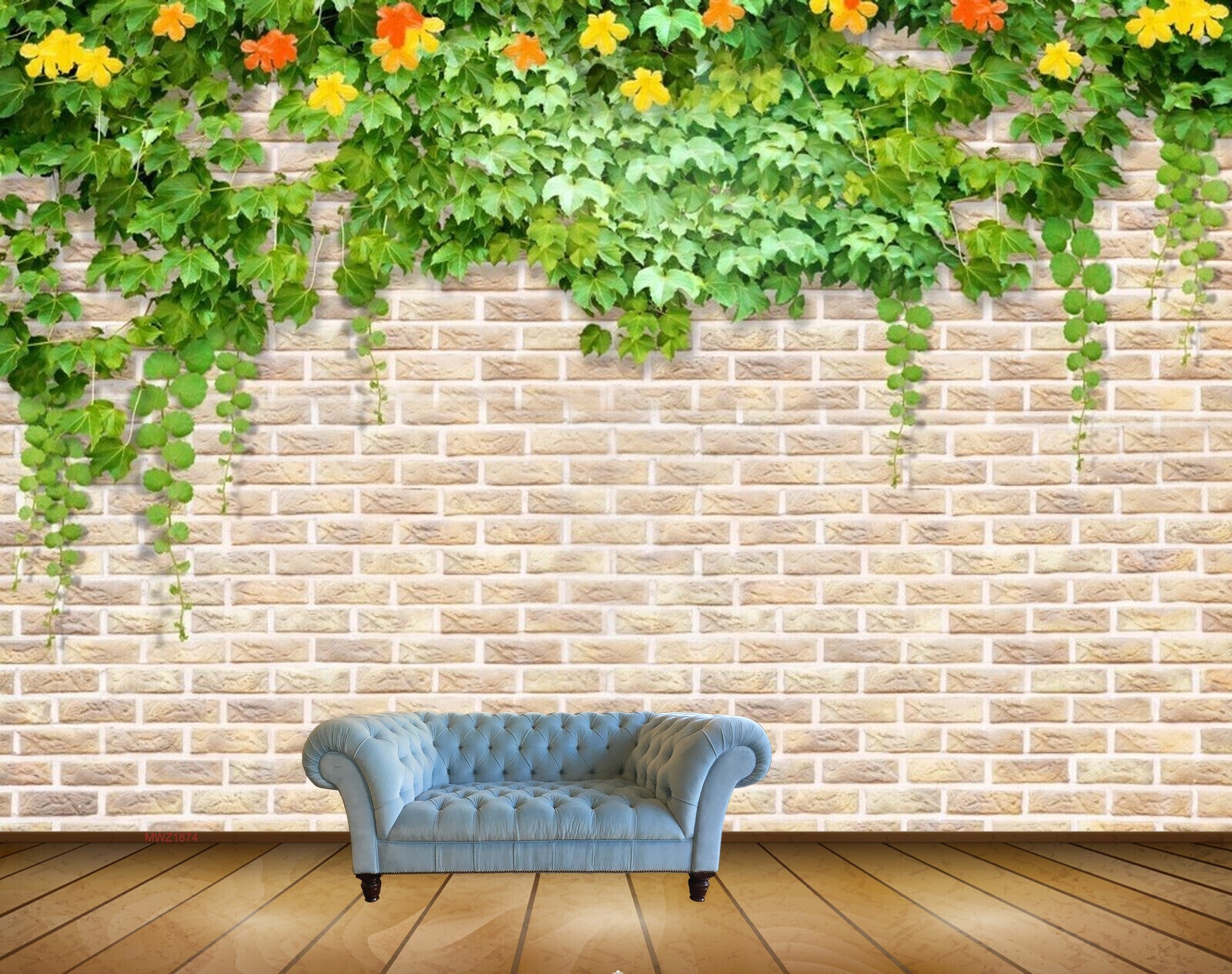 Avikalp MWZ1874 Creepers Leaves 3D HD Wallpaper