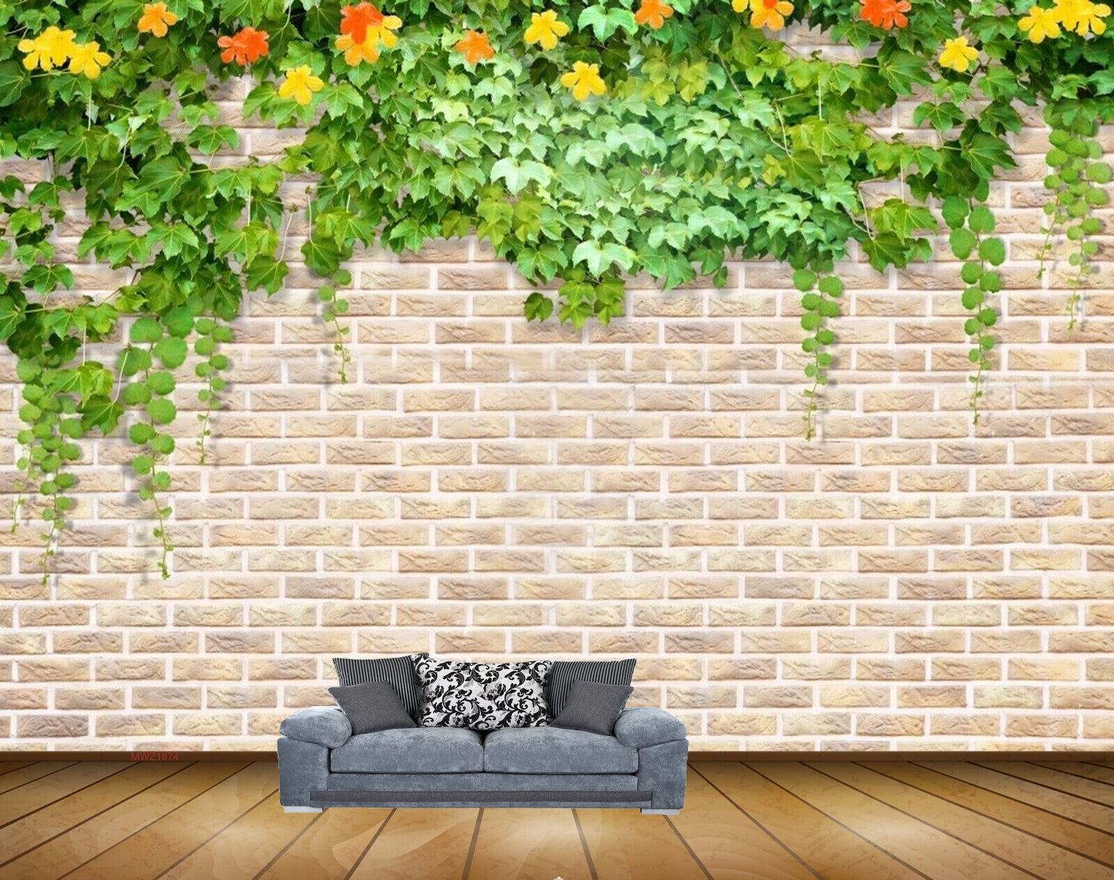 Avikalp MWZ1874 Creepers Leaves 3D HD Wallpaper
