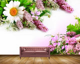 Avikalp MWZ1889 White Pink Sunflowers Leaves HD Wallpaper
