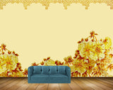 Avikalp MWZ1897 Yellow Golden Flowers HD Wallpaper