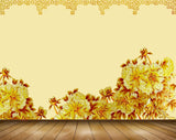 Avikalp MWZ1897 Yellow Golden Flowers 3D HD Wallpaper
