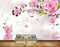 Avikalp MWZ1901 Pink Flowers Butterflies HD Wallpaper