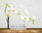 Avikalp MWZ1904 White Green Flowers Plants HD Wallpaper