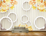 Avikalp MWZ1916 White Yellow Flowers Birds HD Wallpaper