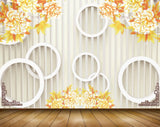 Avikalp MWZ1916 White Yellow Flowers Birds 3D HD Wallpaper