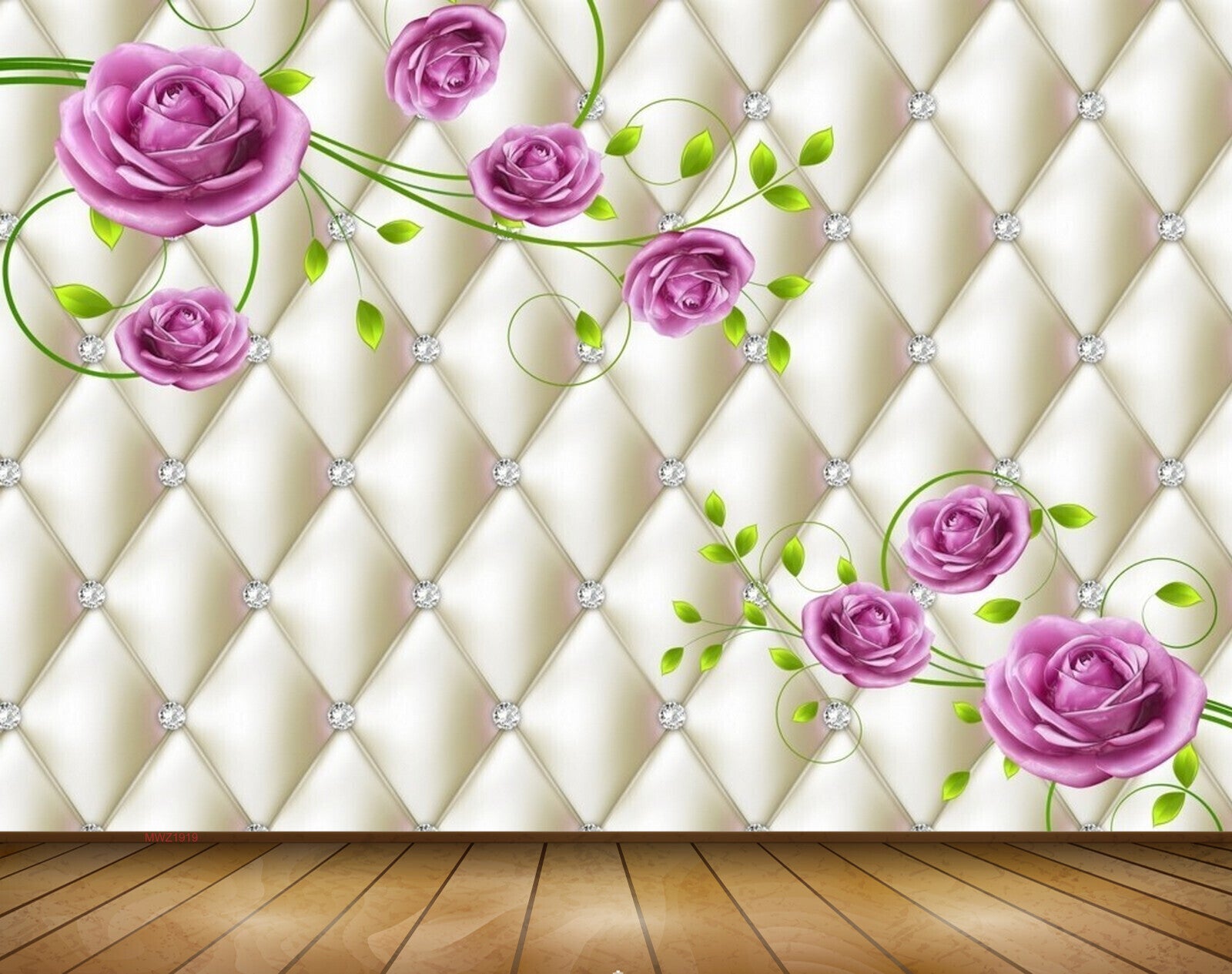 Avikalp MWZ1919 Pink Rose Flowers 3D HD Wallpaper