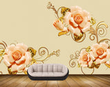 Avikalp MWZ1927 Peach Flowers HD Wallpaper