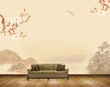 Avikalp MWZ1936 White Flowers Birds Mountains 3D HD Wallpaper