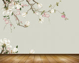 Avikalp MWZ1937 White Pink Flowers Branches 3D HD Wallpaper