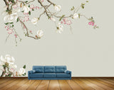 Avikalp MWZ1937 White Pink Flowers Branches 3D HD Wallpaper
