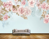 Avikalp MWZ1948 Pink White Flowers Leaves 3D HD Wallpaper