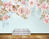 Avikalp MWZ1948 Pink White Flowers Leaves 3D HD Wallpaper