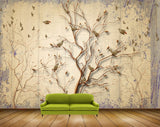 Avikalp MWZ1950 Trees Birds Leaves Branches 3D HD Wallpaper
