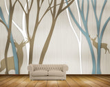 Avikalp MWZ1954 Trees Deers 3D HD Wallpaper