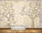 Avikalp MWZ1955 White Leaves Trees Deers HD Wallpaper