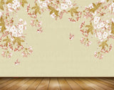 Avikalp MWZ1965 Pink White Flowers Birds 3D HD Wallpaper