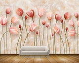 Avikalp MWZ1970 Peach Tulips Flowers 3D HD Wallpaper
