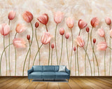 Avikalp MWZ1970 Peach Tulips Flowers 3D HD Wallpaper