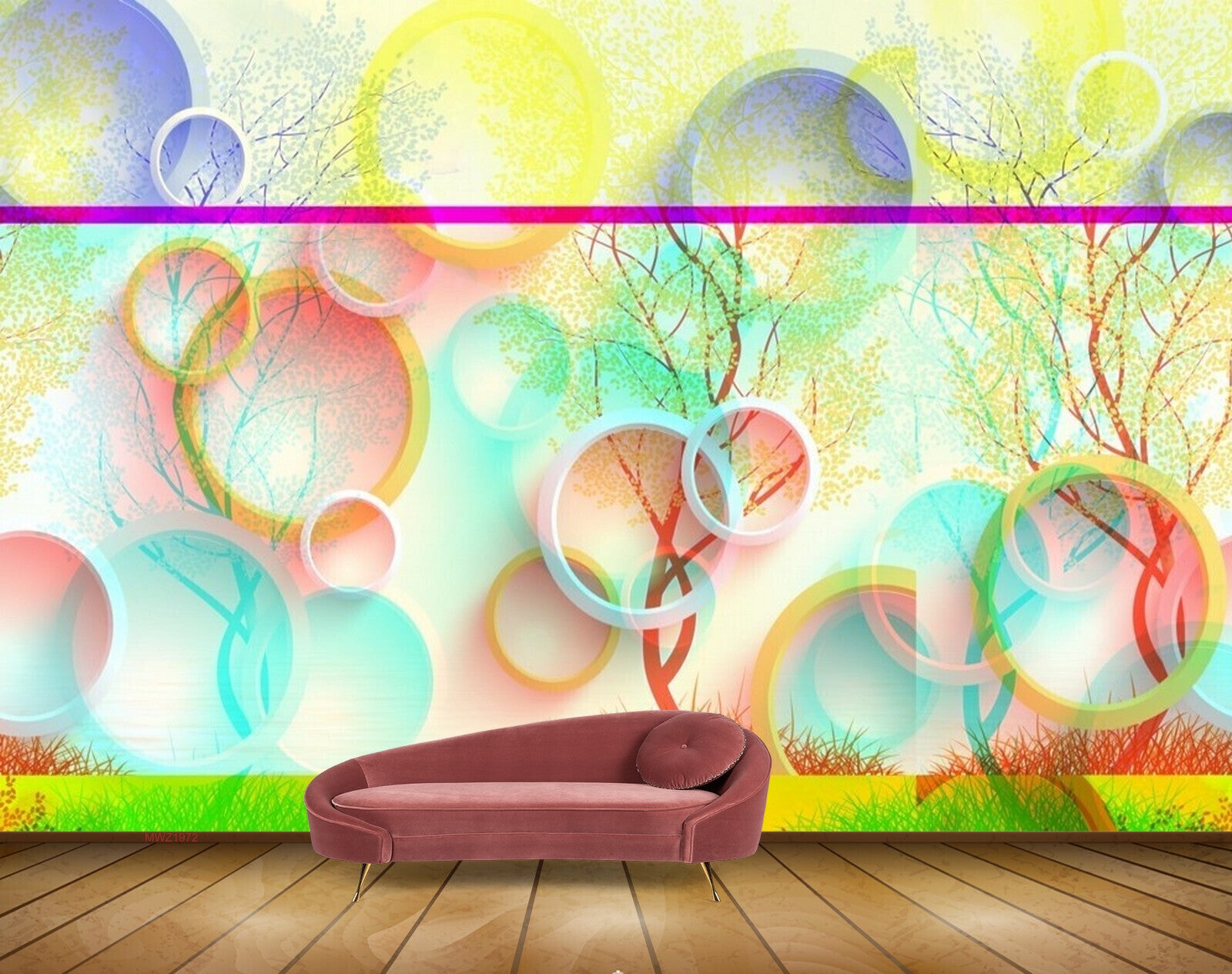 Avikalp MWZ1972 Trees Bubbles 3D HD Wallpaper