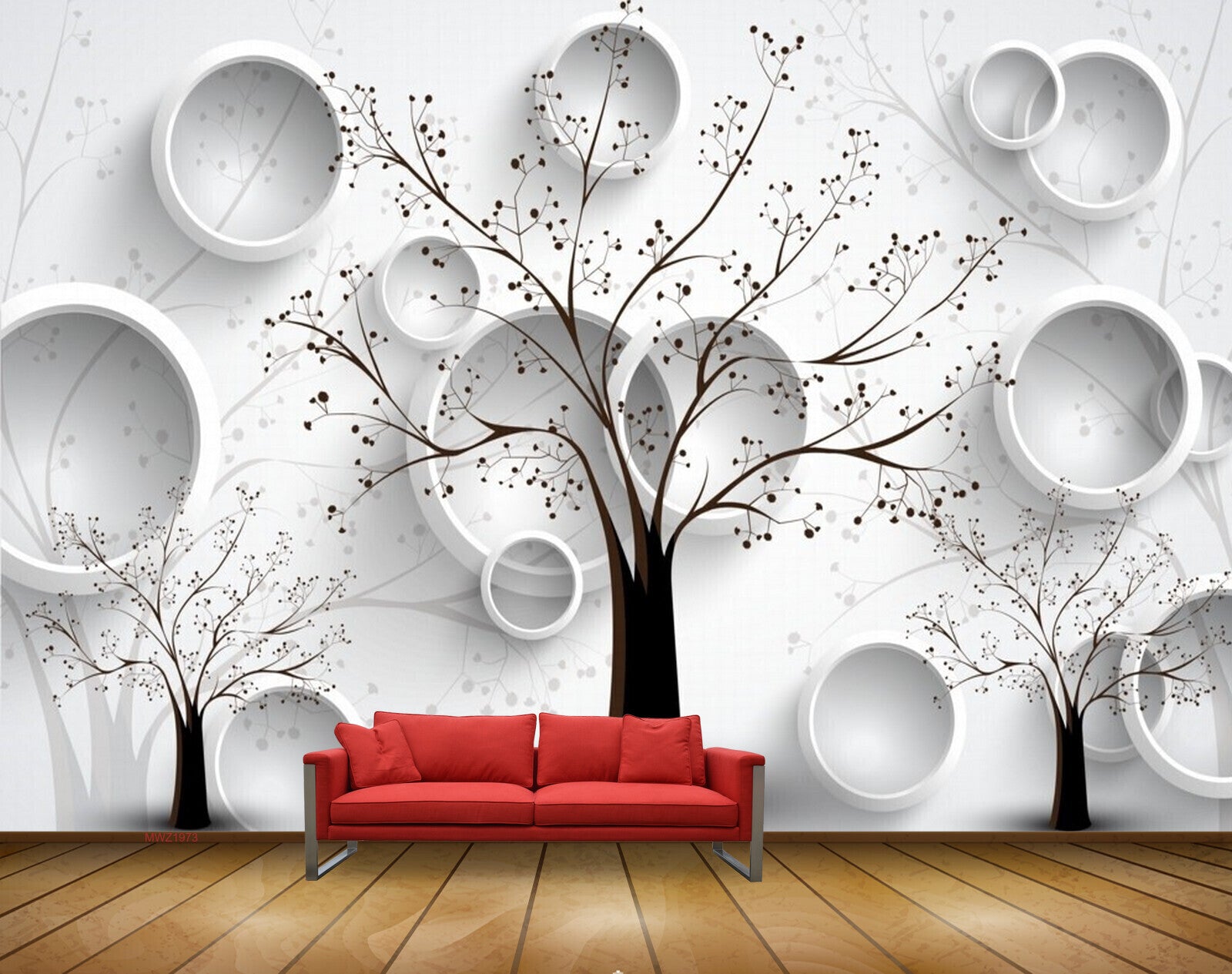 Avikalp MWZ1973 Trees Branches Leaves 3D HD Wallpaper