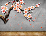 Avikalp MWZ1978 White Pink Flowers 3D HD Wallpaper