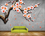 Avikalp MWZ1978 White Pink Flowers 3D HD Wallpaper