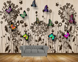 Avikalp MWZ1980 Butterflies Trees 3D HD Wallpaper