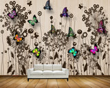 Avikalp MWZ1980 Butterflies Trees 3D HD Wallpaper
