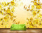 Avikalp MWZ1981 Golden Flowers Fishes HD Wallpaper