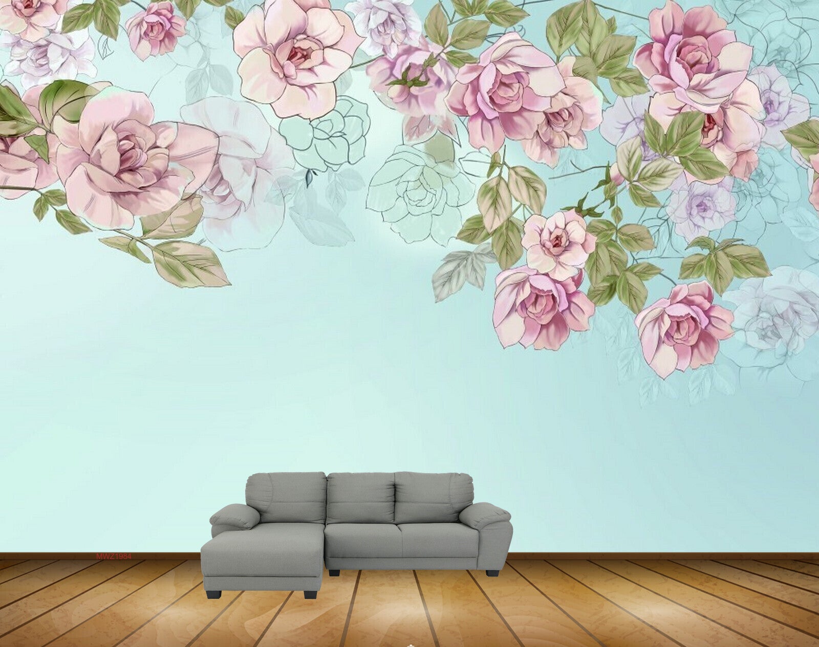 Avikalp MWZ1984 Pink White Flowers 3D HD Wallpaper
