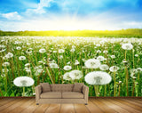 Avikalp MWZ2013 White Flowers Plants Sun 3D HD Wallpaper