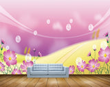 Avikalp MWZ2015 Pink White Flowers 3D HD Wallpaper