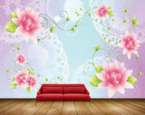 Avikalp MWZ2016 White Pink Lotus Flowers HD Wallpaper