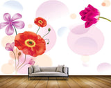 Avikalp MWZ2019 Pink Orange Flowers 3D HD Wallpaper