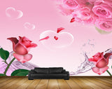 Avikalp MWZ2020 Pink Rose Flowers 3D HD Wallpaper