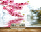 Avikalp MWZ2027 Pink Flowers Leaves HD Wallpaper