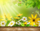 Avikalp MWZ2028 Yellow White Flowers 3D HD Wallpaper