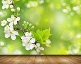 Avikalp MWZ2030 White Flowers Branches 3D HD Wallpaper