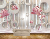Avikalp MWZ2032 Peach Lotus Flowers HD Wallpaper