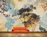 Avikalp MWZ2037 Blue Green Orange Trees HD Wallpaper