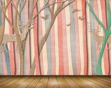 Avikalp MWZ2038 Deer Birds Trees 3D HD Wallpaper