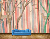 Avikalp MWZ2038 Deer Birds Trees 3D HD Wallpaper