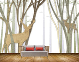 Avikalp MWZ2039 Deers Trees HD Wallpaper