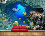 Avikalp MWZ2081 Dolphines fish Whales Fishes Stones Underwater Ocean HD Wallpaper