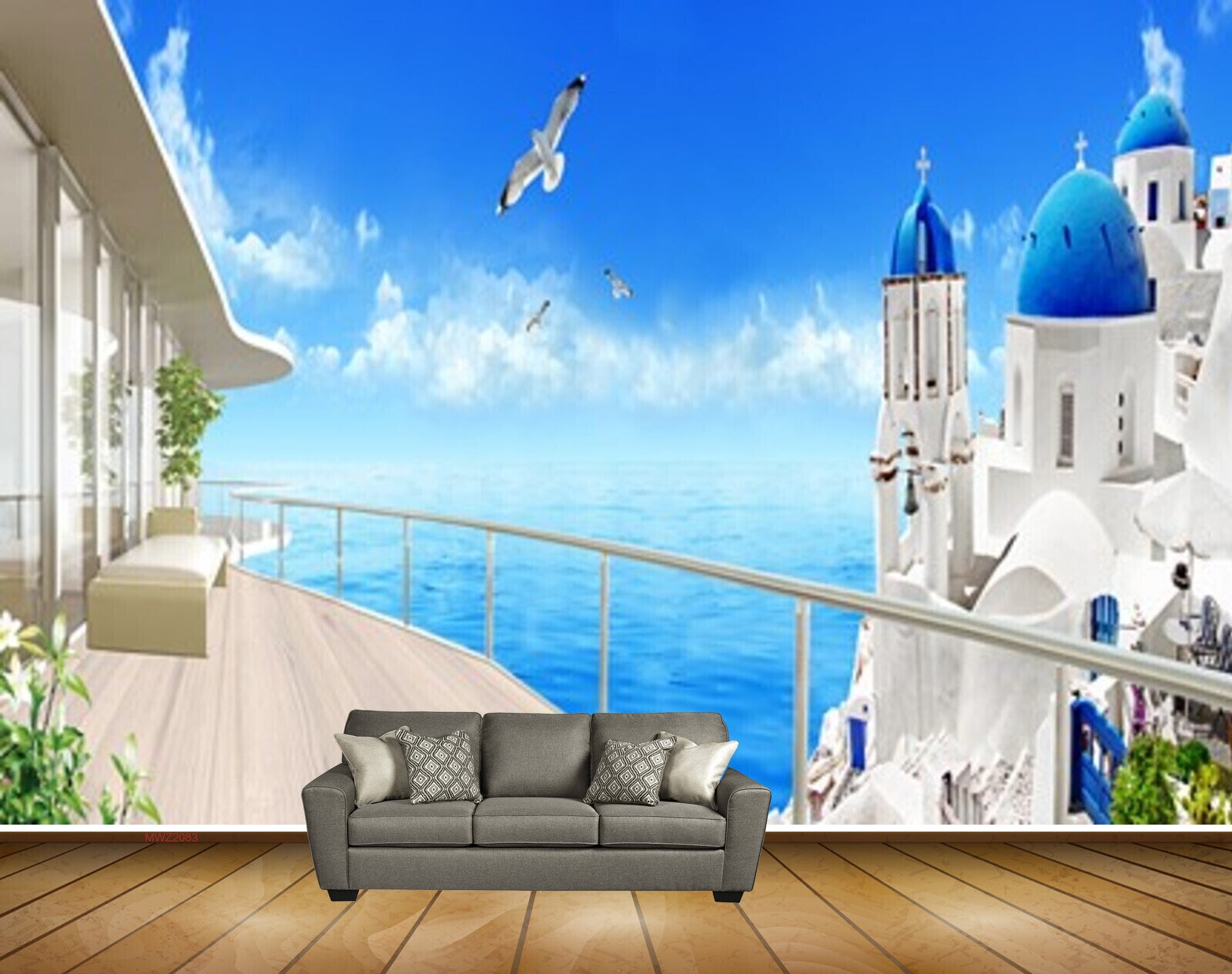 Custom 3D Photo Wallpaper Garden Balcony Sea View Wall Painting Poster  Bedroom Living Room Sofa Home Decor Mural Papier Peint - AliExpress